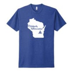 EAA Oshkosh Wisconsin T-shirt - Columbia Blue