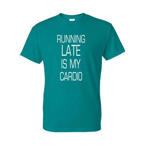 "Running Late" 50/50 Cotton/Poly T-shirt - Jade Dome
