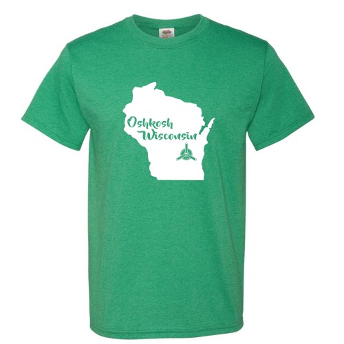 EAA Oshkosh Wisconsin T-shirt - Heather Green