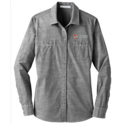 District Lourdes Ladies LS Washed Shirt