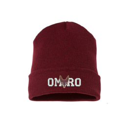 Omro Foxes Knit Hat with Cuff - Maroon