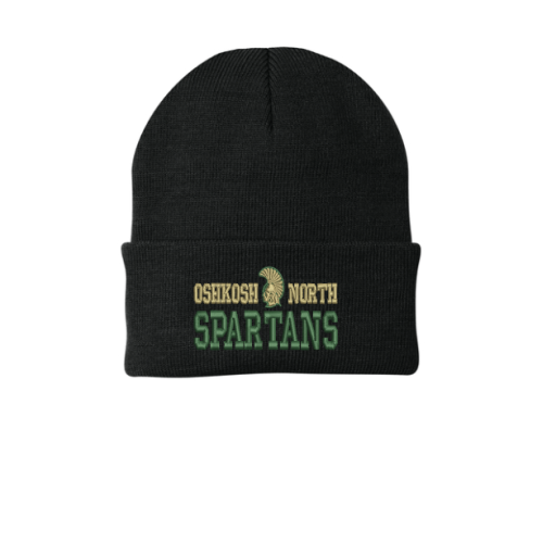 Oshkosh North Spartans Knit Hat with Cuff - Black