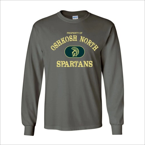 Property Of Spartans 100% Cotton Long Sleeve T-Shirt Property Of Spartans 100% Cotton Long Sleeve T-Shirt