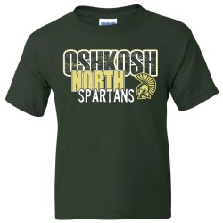 Youth Oshkosh North Spartans 50 Cotton/50 Poly T-Shirt