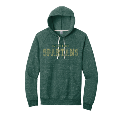 North Jerzees Snow Heather Hoodie - Forest Green
