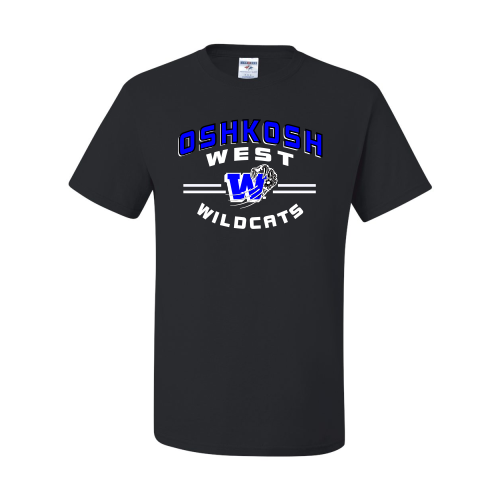 Oshkosh West Wildcats Black Printed T-shirt
