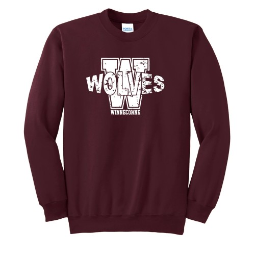 Wolves Port & Company Fleece Crewneck Sweatshirt Wolves Port & Company Fleece Crewneck Sweatshirt