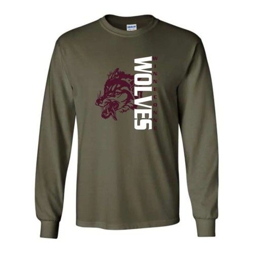 Wolves Gildan DryBlend Long Sleeve