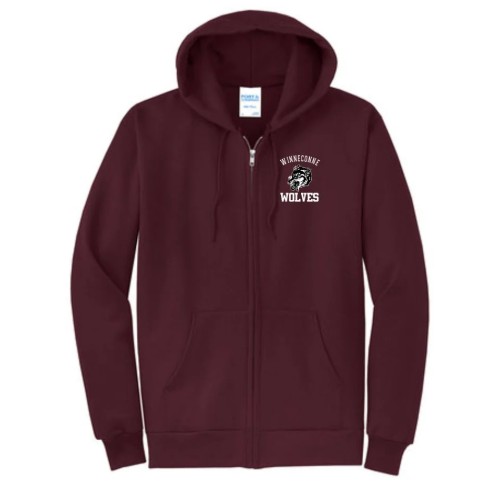 Wolves Core Fleece Full Zip Hooded Sweatshirt